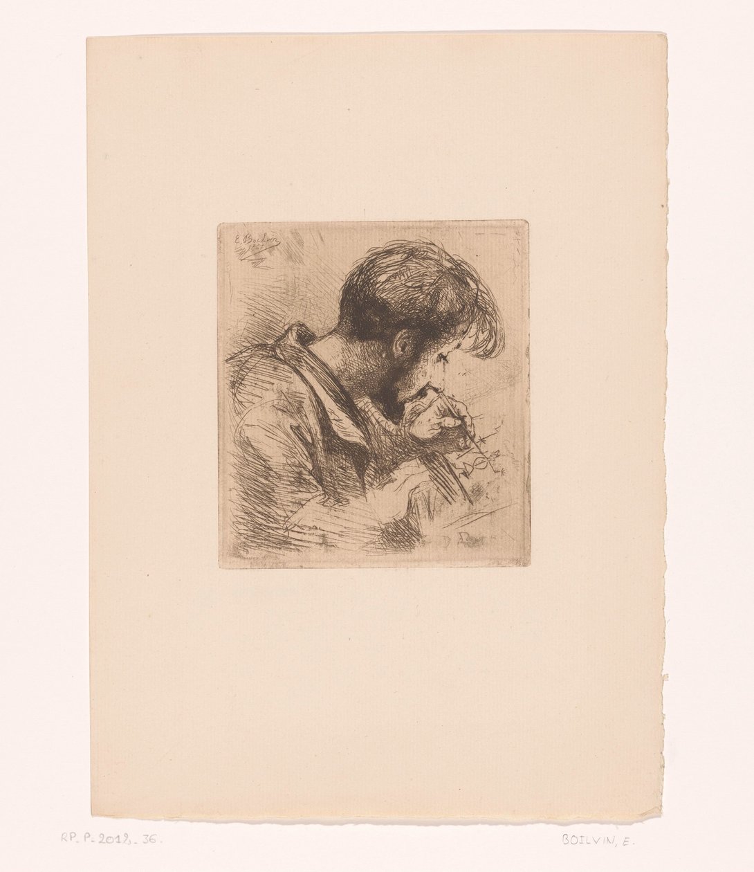 Retrato de Paul Adolphe Rajon de Emile Boilvin