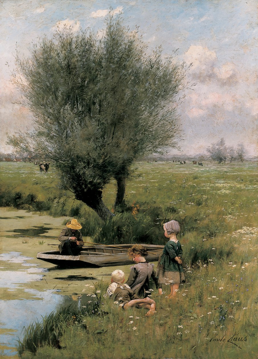 A la orilla del río de Emile Claus