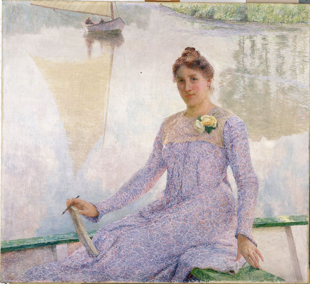 Retrato de la artista Anna De Weert de Emile Claus