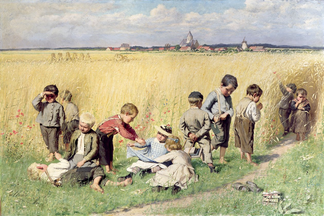 El camino a la escuela de Emile Claus