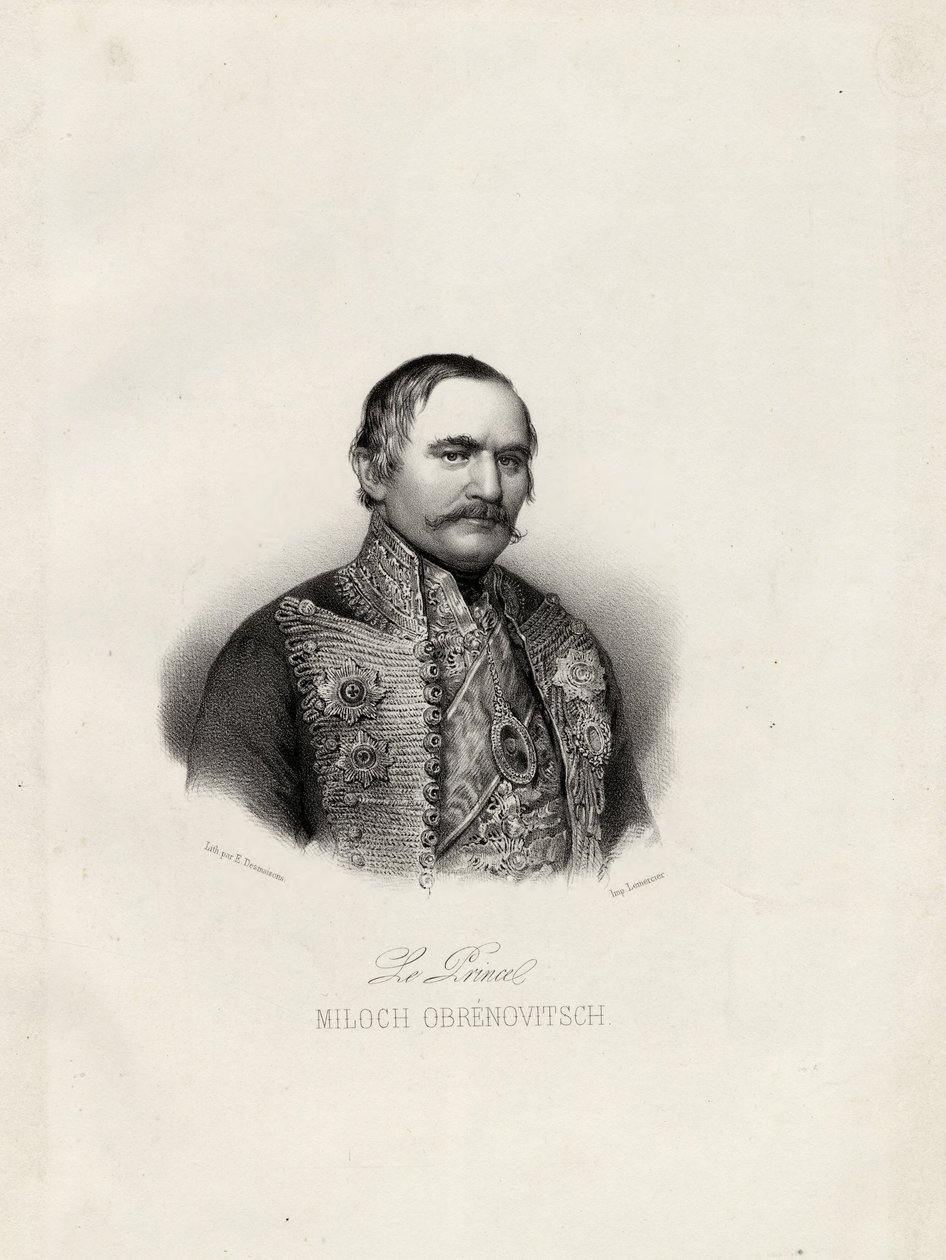 Milo Obrenovic I 1780-1860, Príncipe de Serbia, c.1838 de Emile Desmaisons
