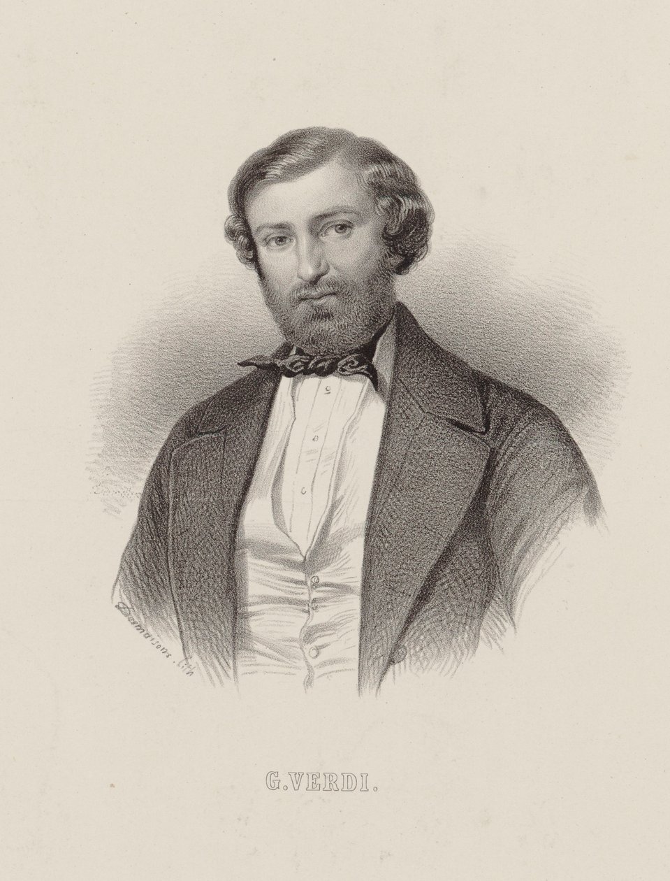 Retrato del compositor Giuseppe Verdi 1813-1901 de Emile Desmaisons