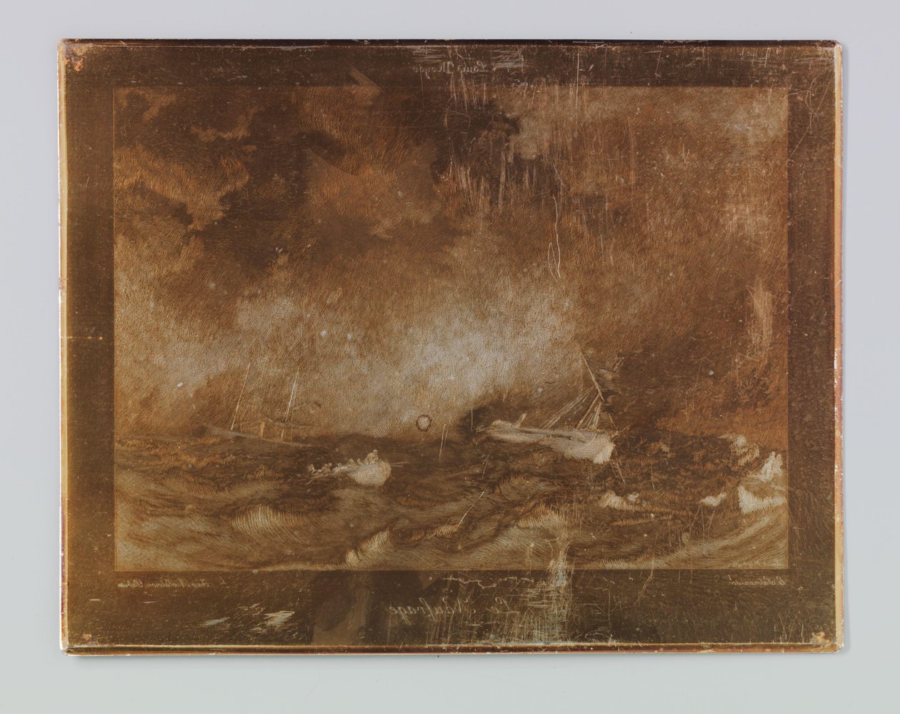 Naufragio Le Naufrage de Emile Frédéric Salmon (signed by artist)