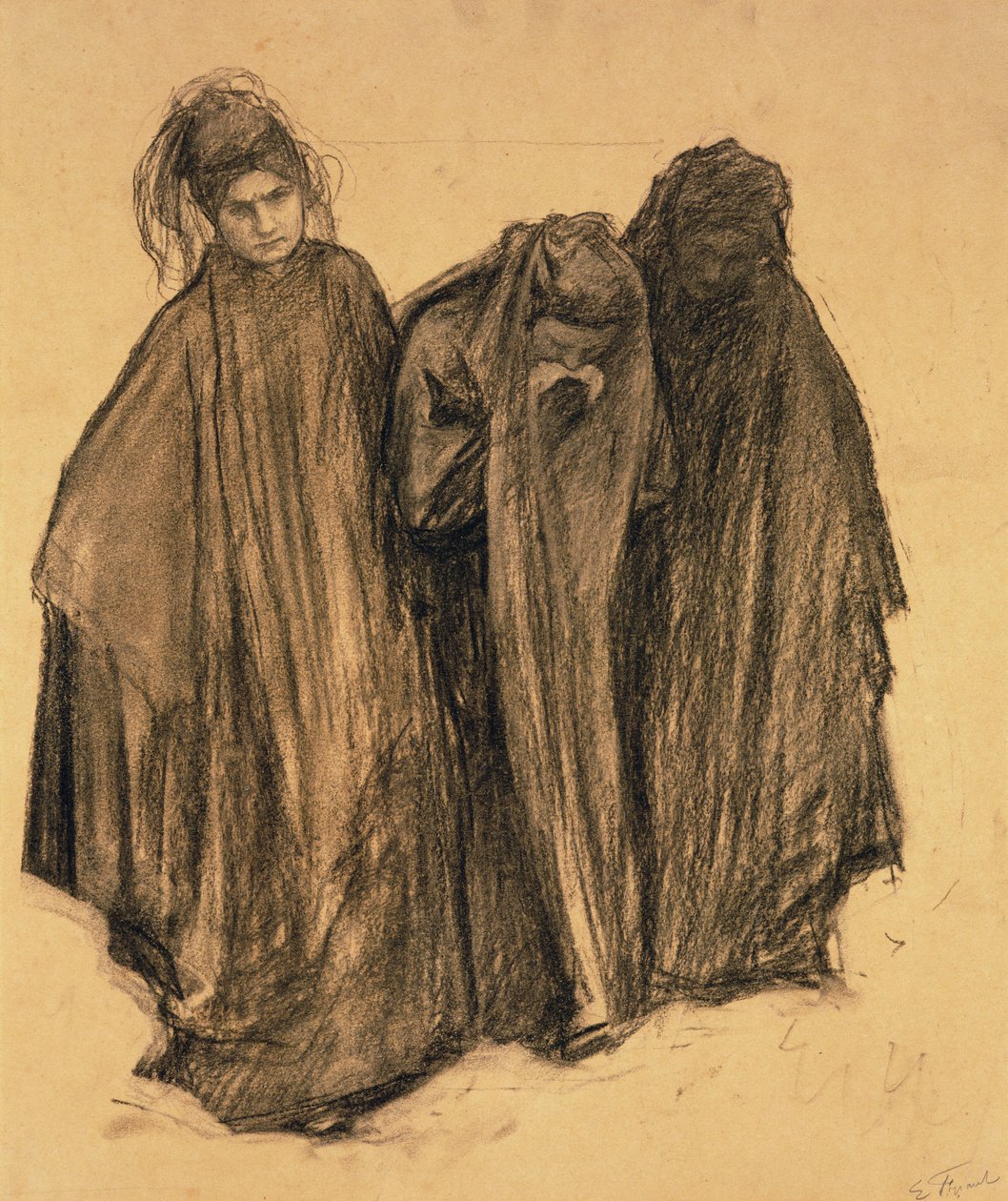 Estudio para La Dolor, 1899 de Emile Friant