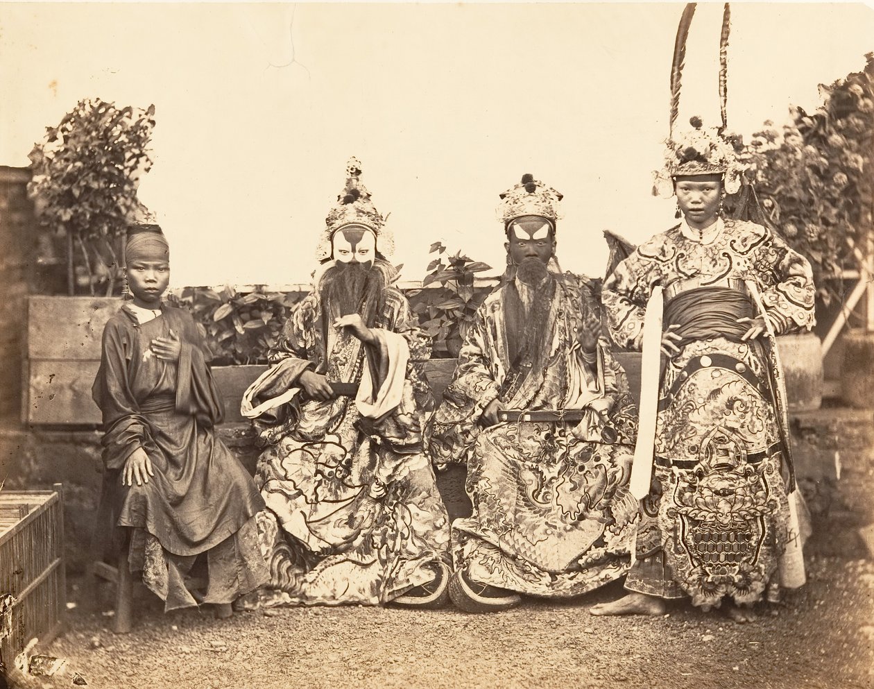 Trajes de teatro, Saigón, Cochinchina, 1866 de Emile Gsell