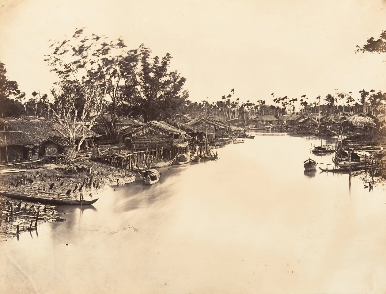 Vista de la ciudad china Cholen, Hoja No. 6, Saigón, Cochinchina, 1866 de Emile Gsell