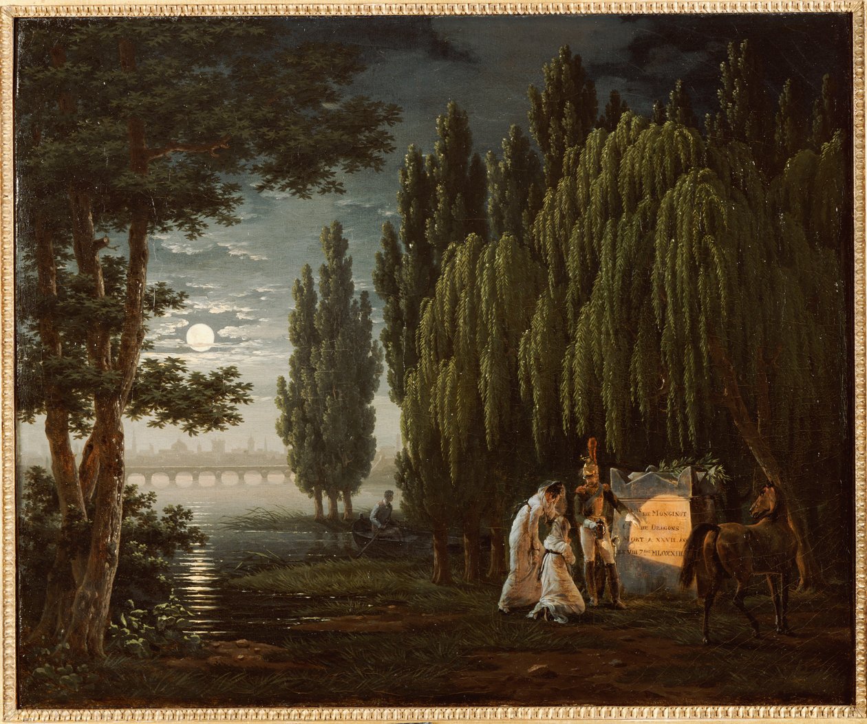 En la tumba del coronel Monginot de Emile Jean Horace Vernet