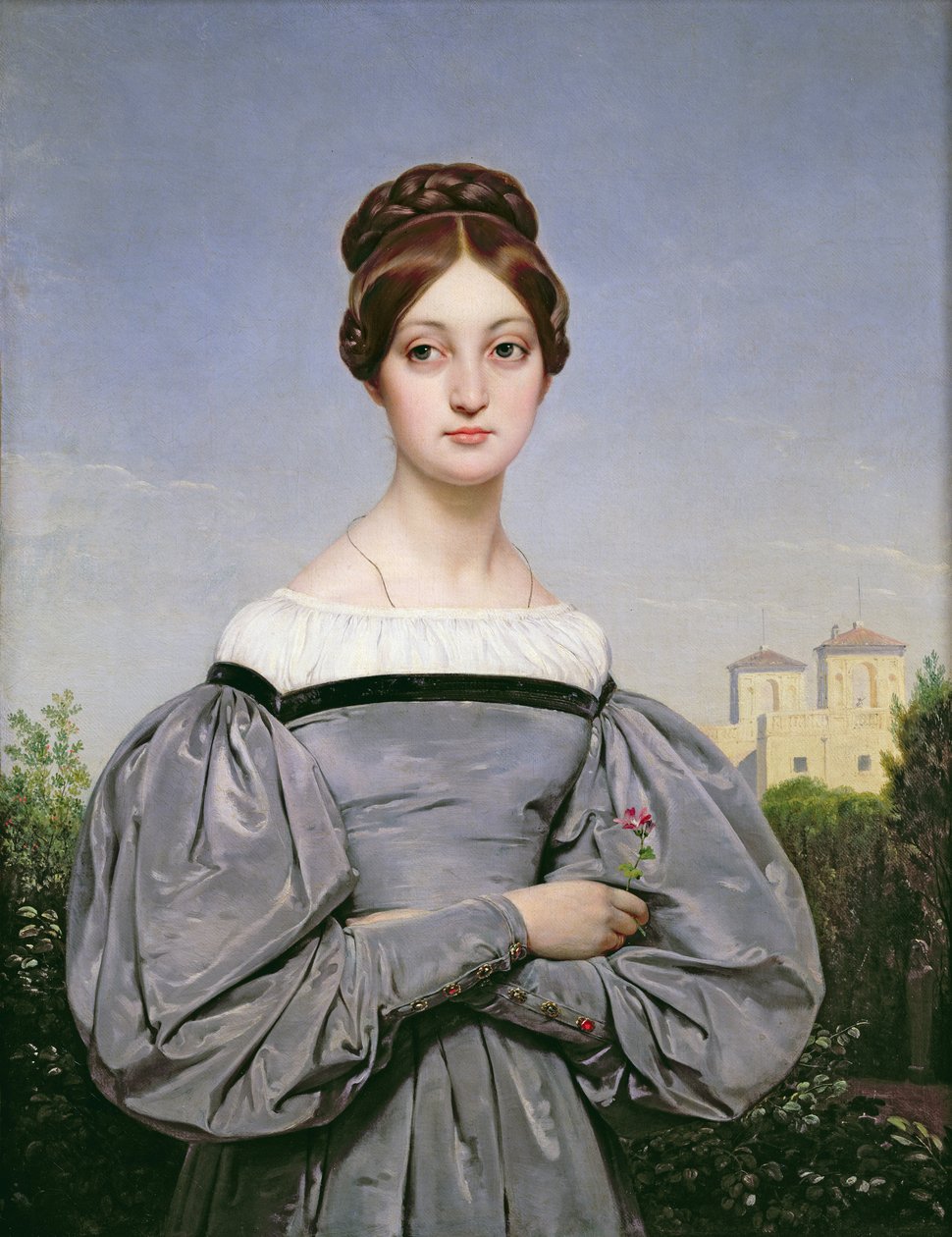 Retrato de Louise Vernet (1814-45) Hija del Artista de Emile Jean Horace Vernet