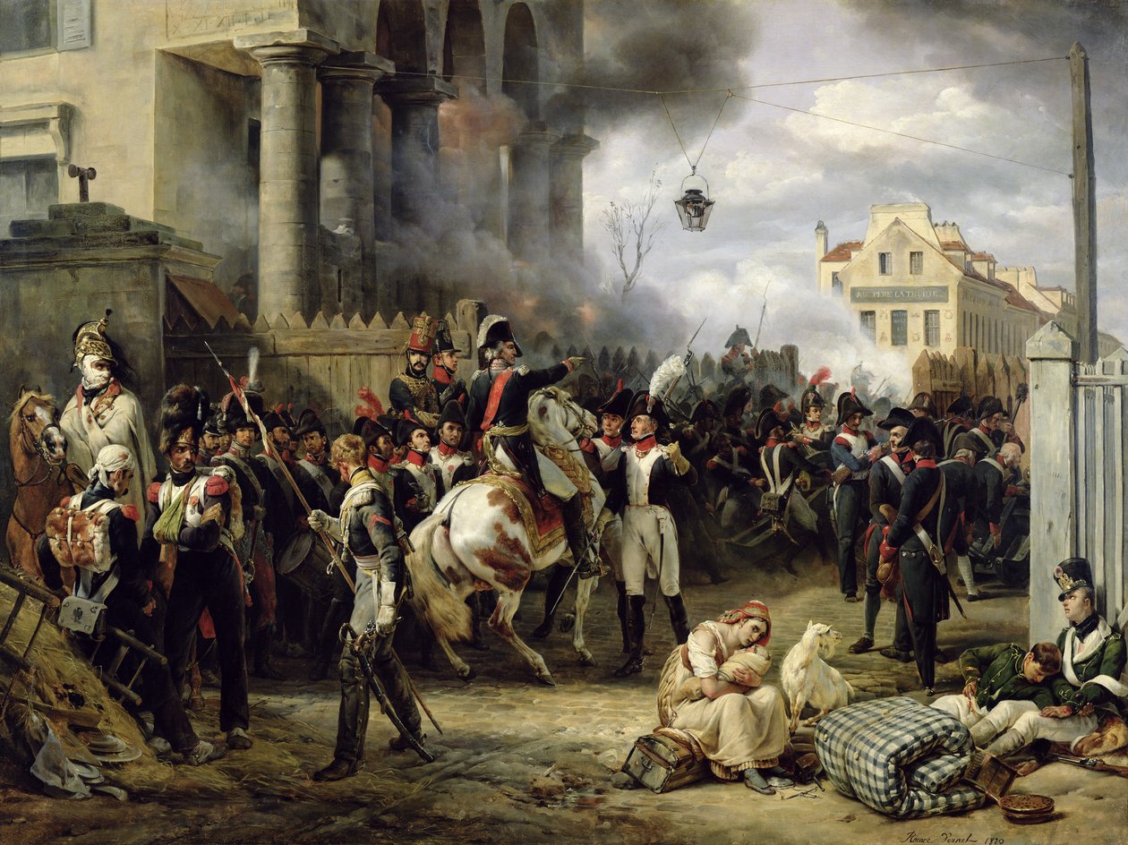 La Puerta de Clichy durante la Defensa de París, 30 de marzo de 1814, 1820 de Emile Jean Horace Vernet