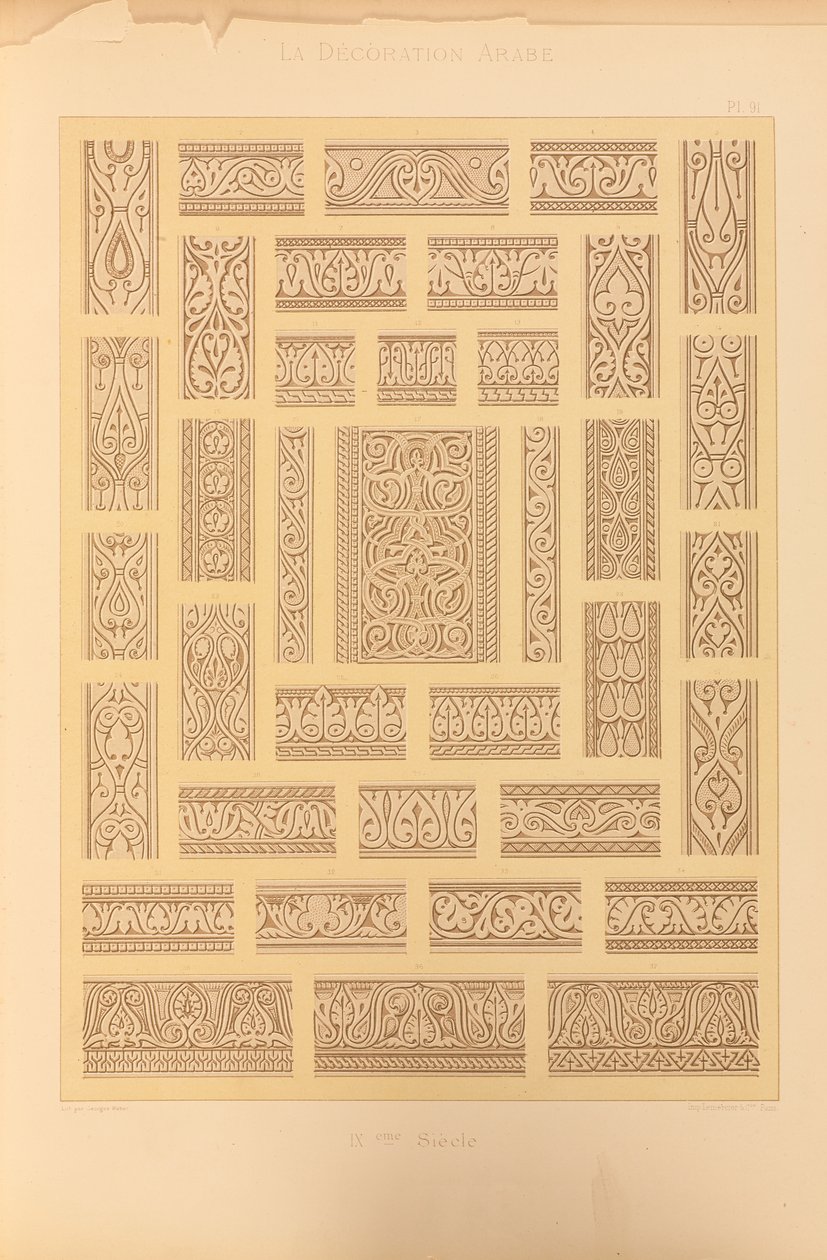 Mezquita de Ahmed-ibn-Touloun, 1885 de Emile Prisse dAvennes