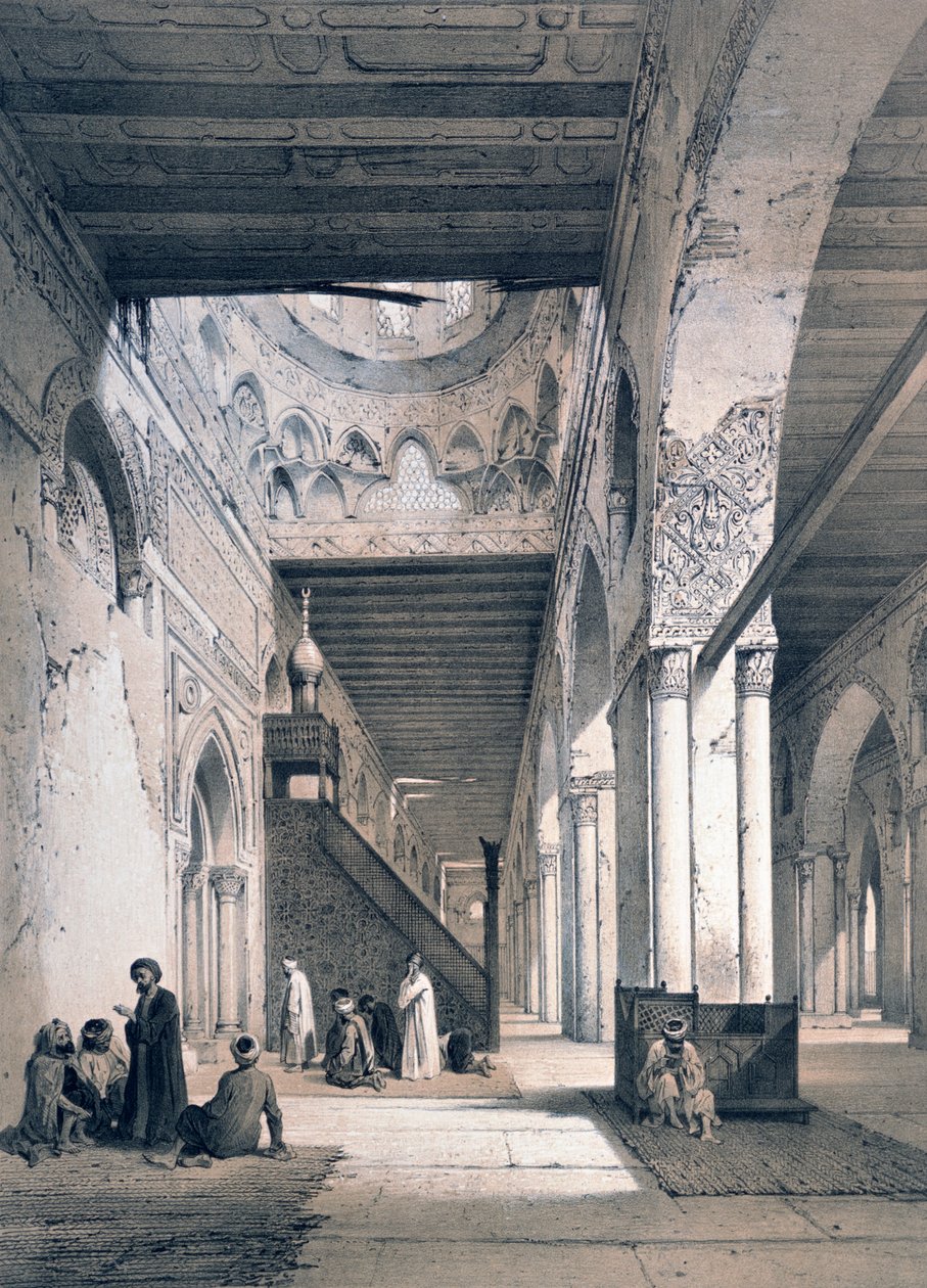 Mezquita de Ahmed Ibn Touloun, siglo XIX de Emile Prisse d
