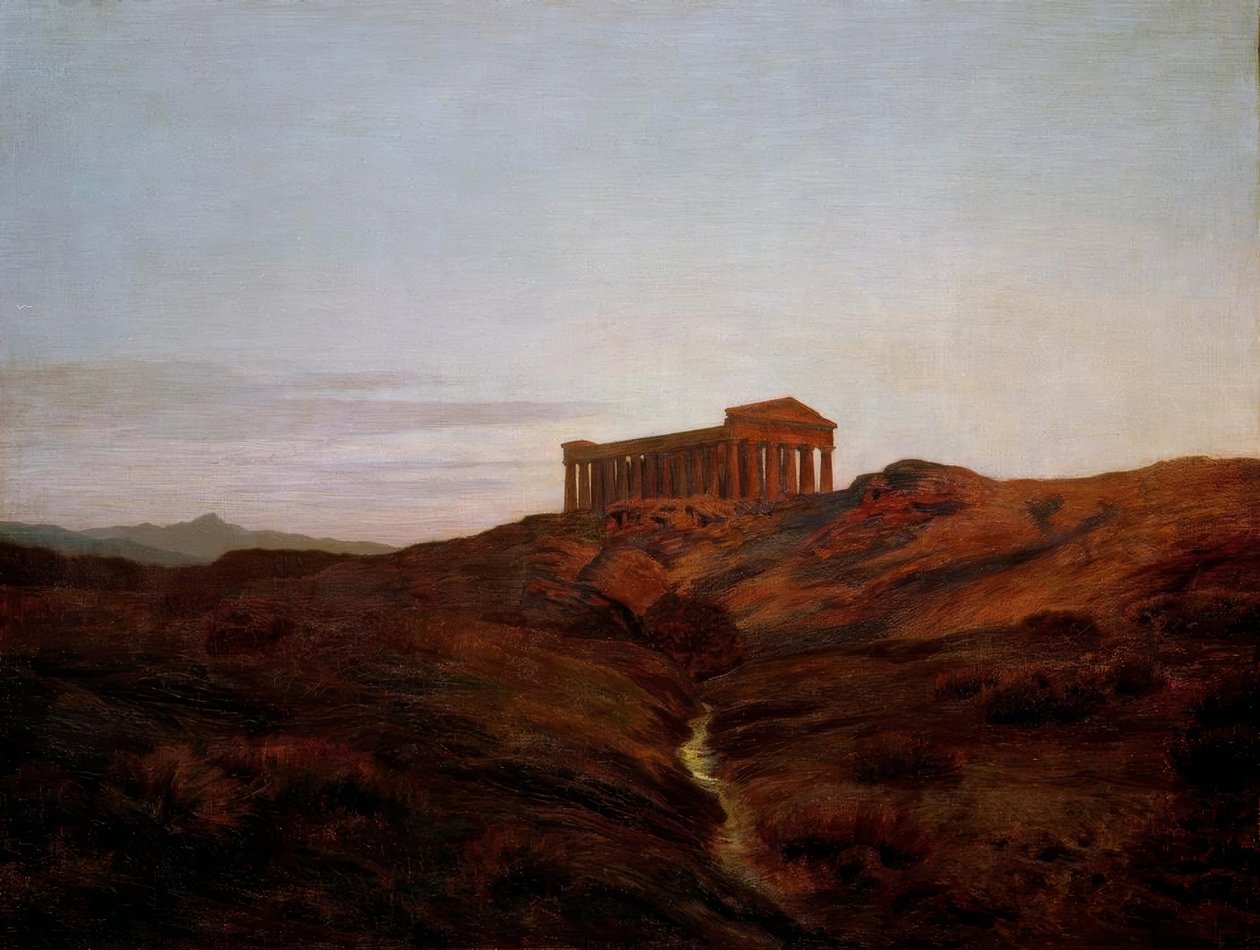Tierra antigua, el templo de Segesta en Sicilia de Marie Auguste Emile Rene Menard