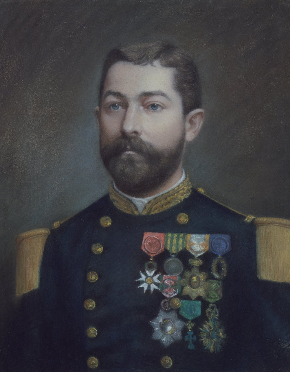 Retrato de Emile Commander Duboc (1852 - 1935), héroe de la conquista de Tonkín (pintura) de Emile Richard Haumont