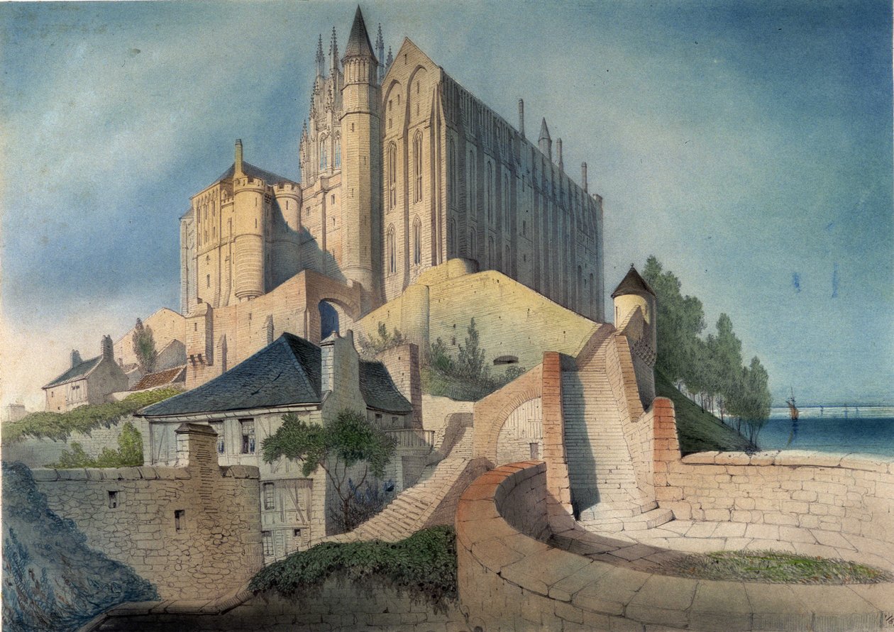 La abadía del Mont Saint Michel - por Emile Sagot, Museo de Avranches de Emile Sagot