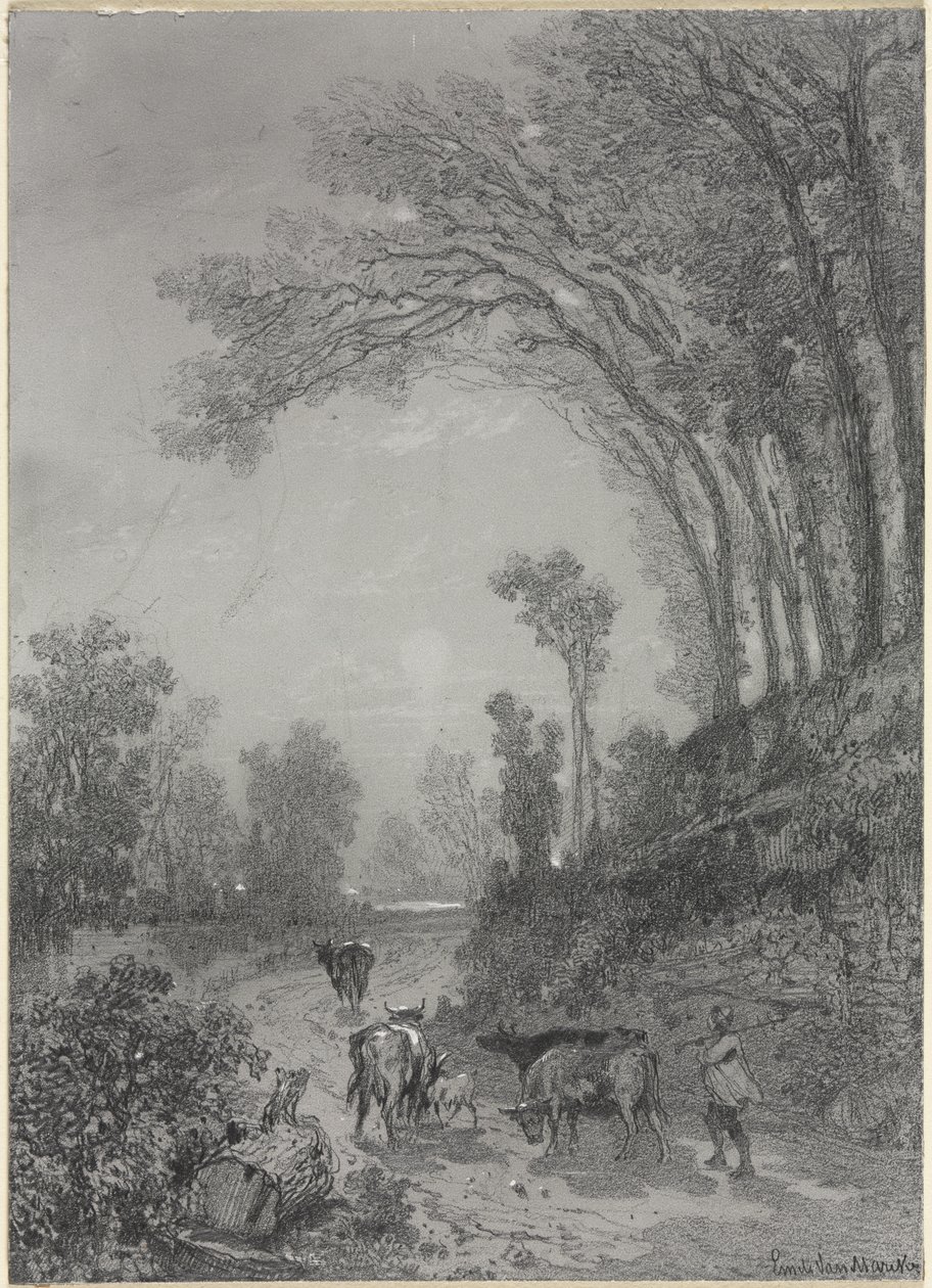 Paisaje con vacas de Émile van Marcke