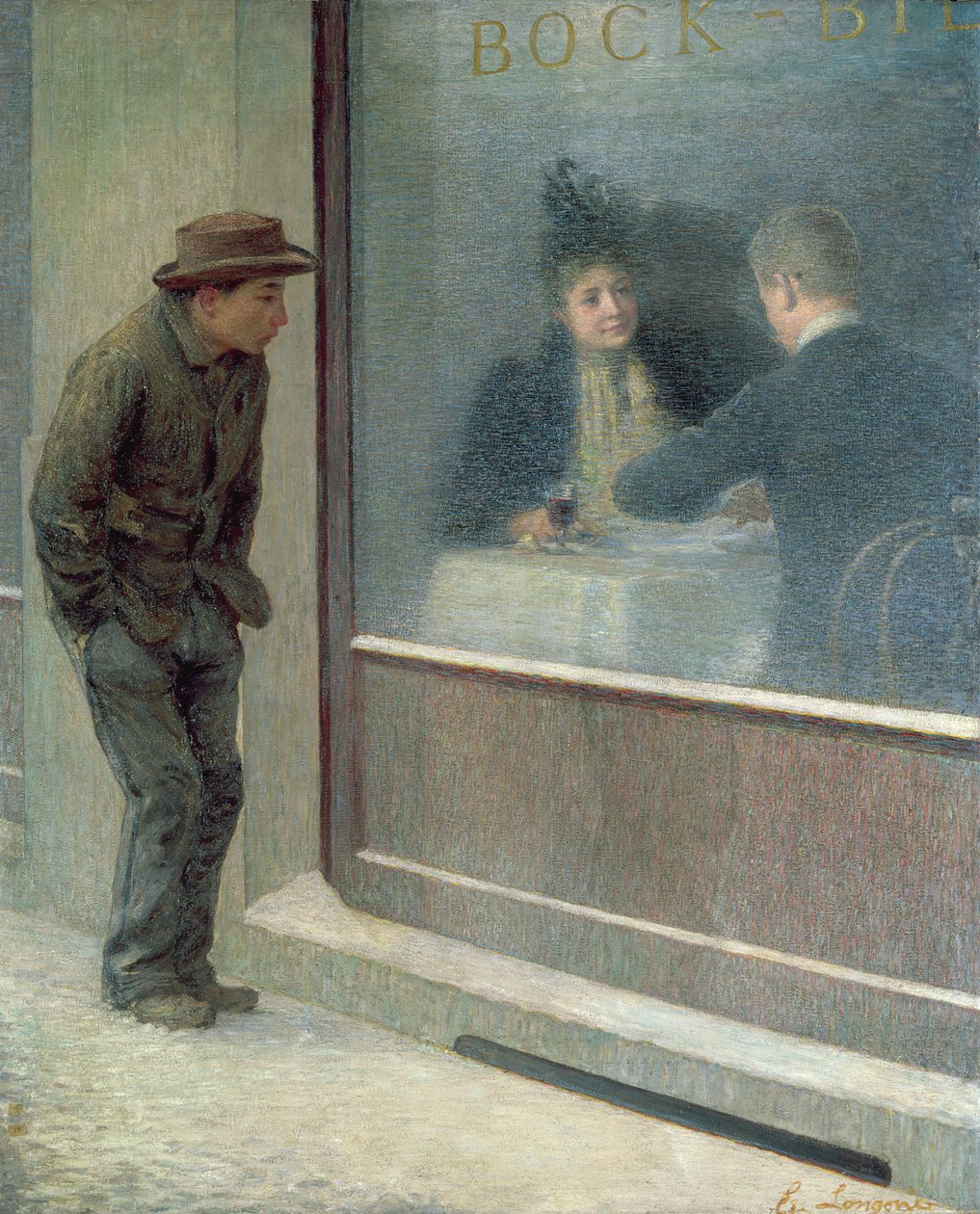 Reflexiones de un hombre hambriento o Contrastes sociales, 1894 de Emilio Longoni
