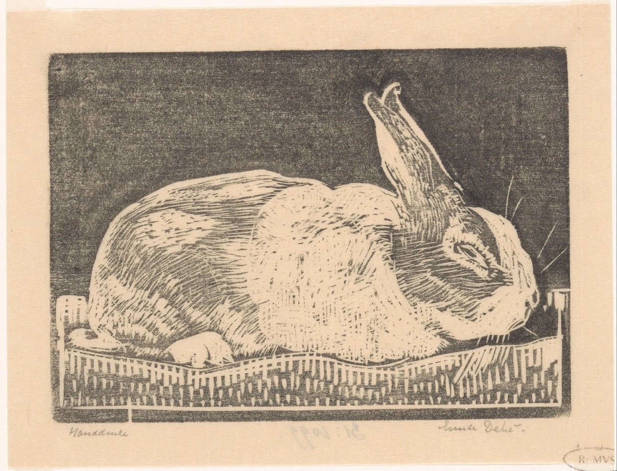 Conejo de Emilius Wilhelmus Dehé (signed by artist)