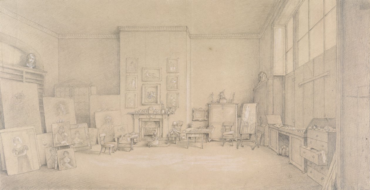 Estudio de Sir Thomas Lawrence; 65 Russell Square, Londres, 1824 de Emily Calmady