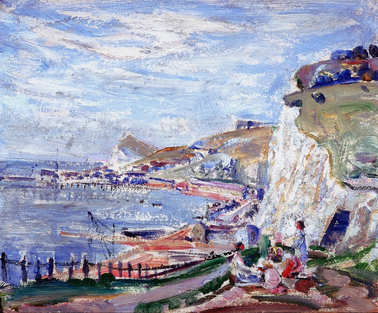 Dover Cliffs (óleo sobre tabla) de Emily Beatrice Bland