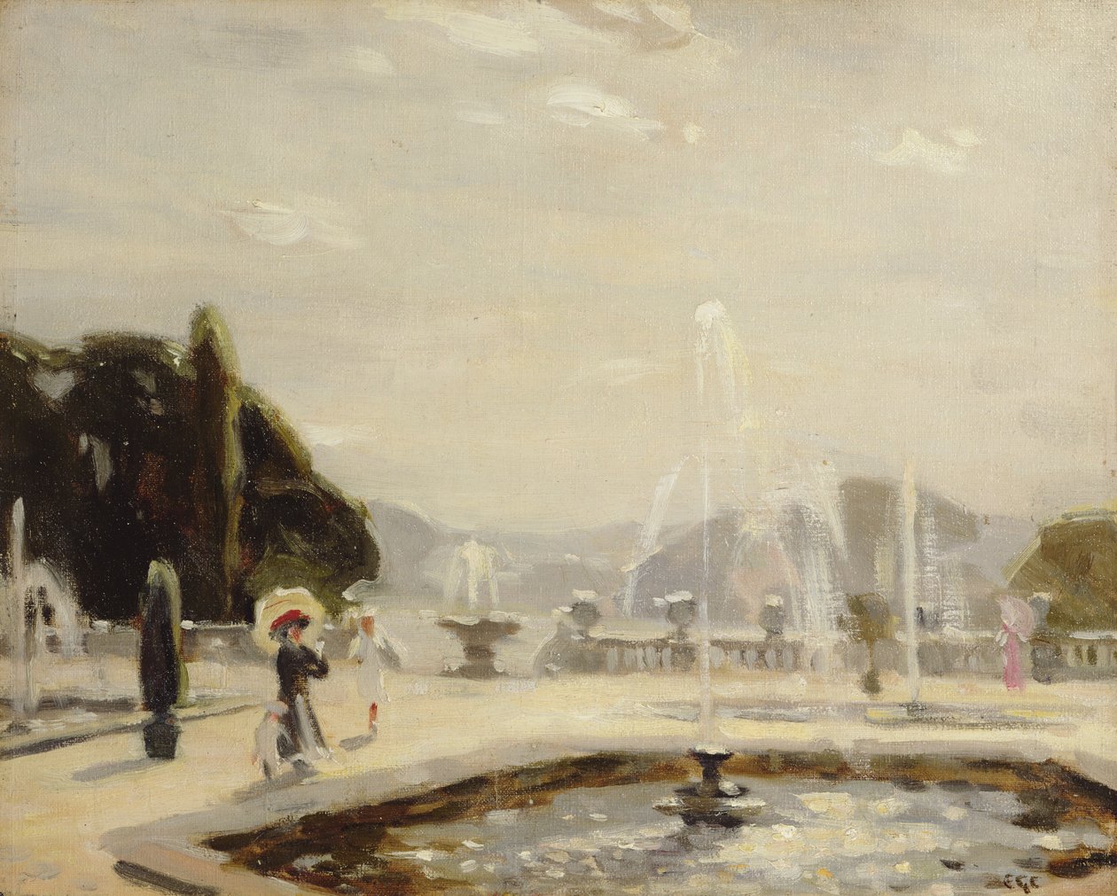La fuente (óleo sobre lienzo) de Emily G. Court