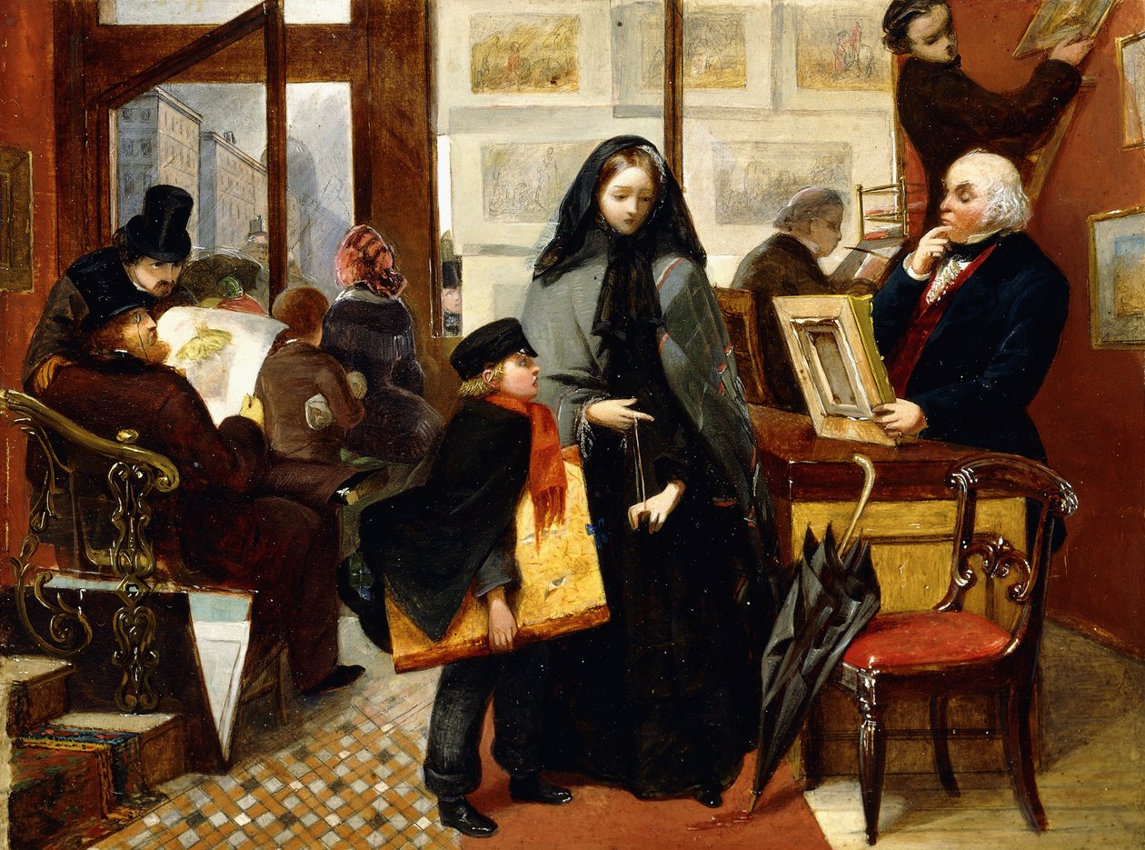 Un boceto para "Sin nombre y sin amigos", c.1857 de Emily Mary Osborn