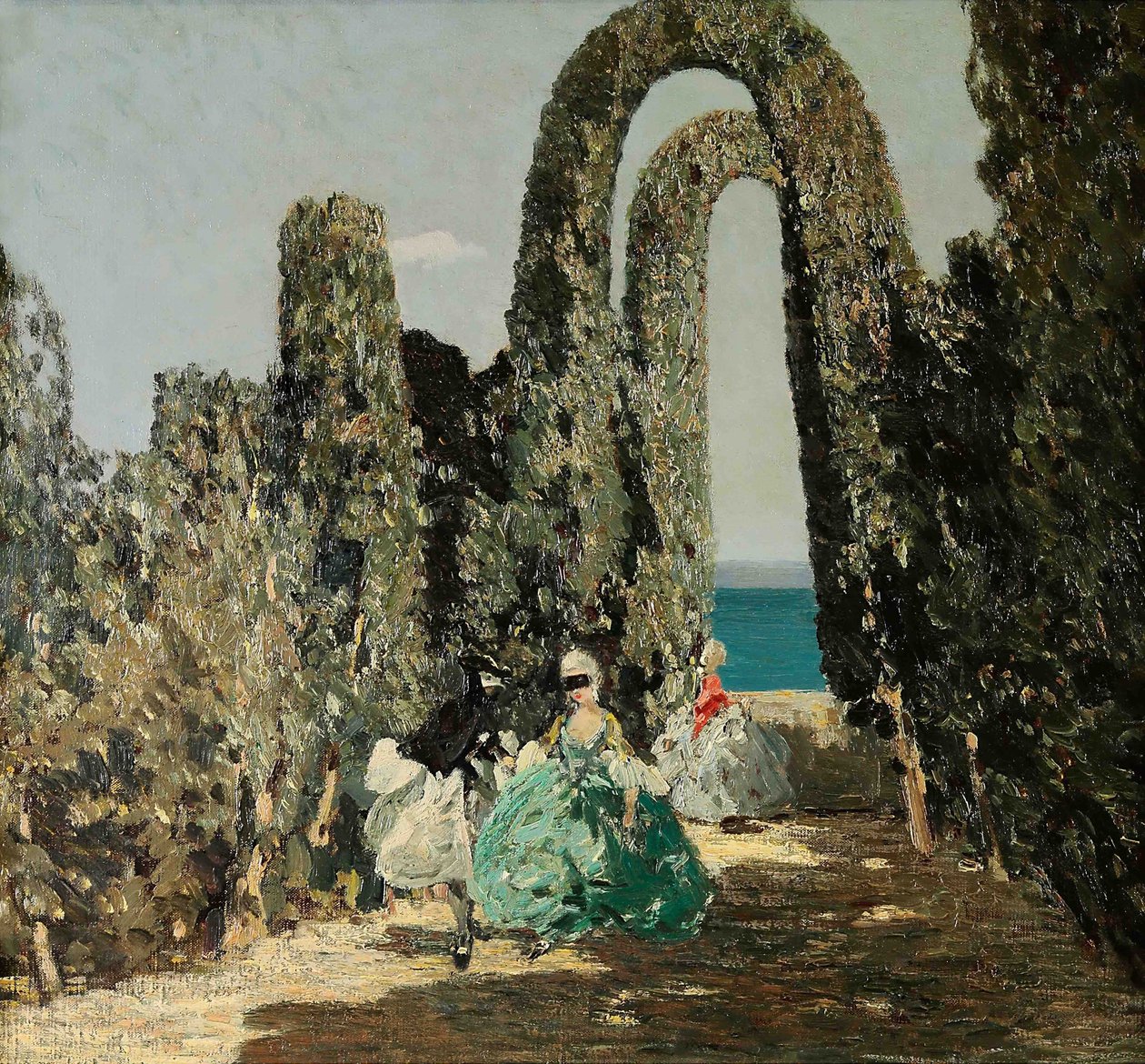 Dame mascherate, c. 1909 de Emma Ciardi