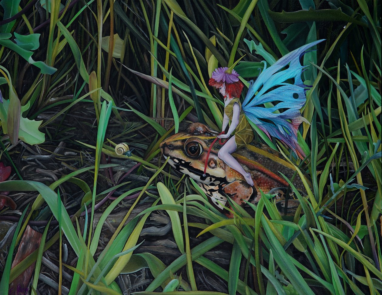 Un compañero de viaje, 2022 (óleo sobre lienzo) de Emma Pewsey