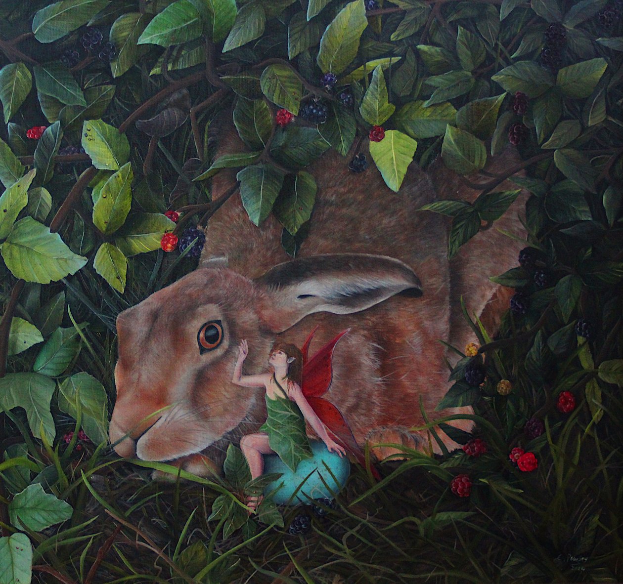 Bajo las zarzas, 2024 (óleo sobre lienzo) de Emma Pewsey