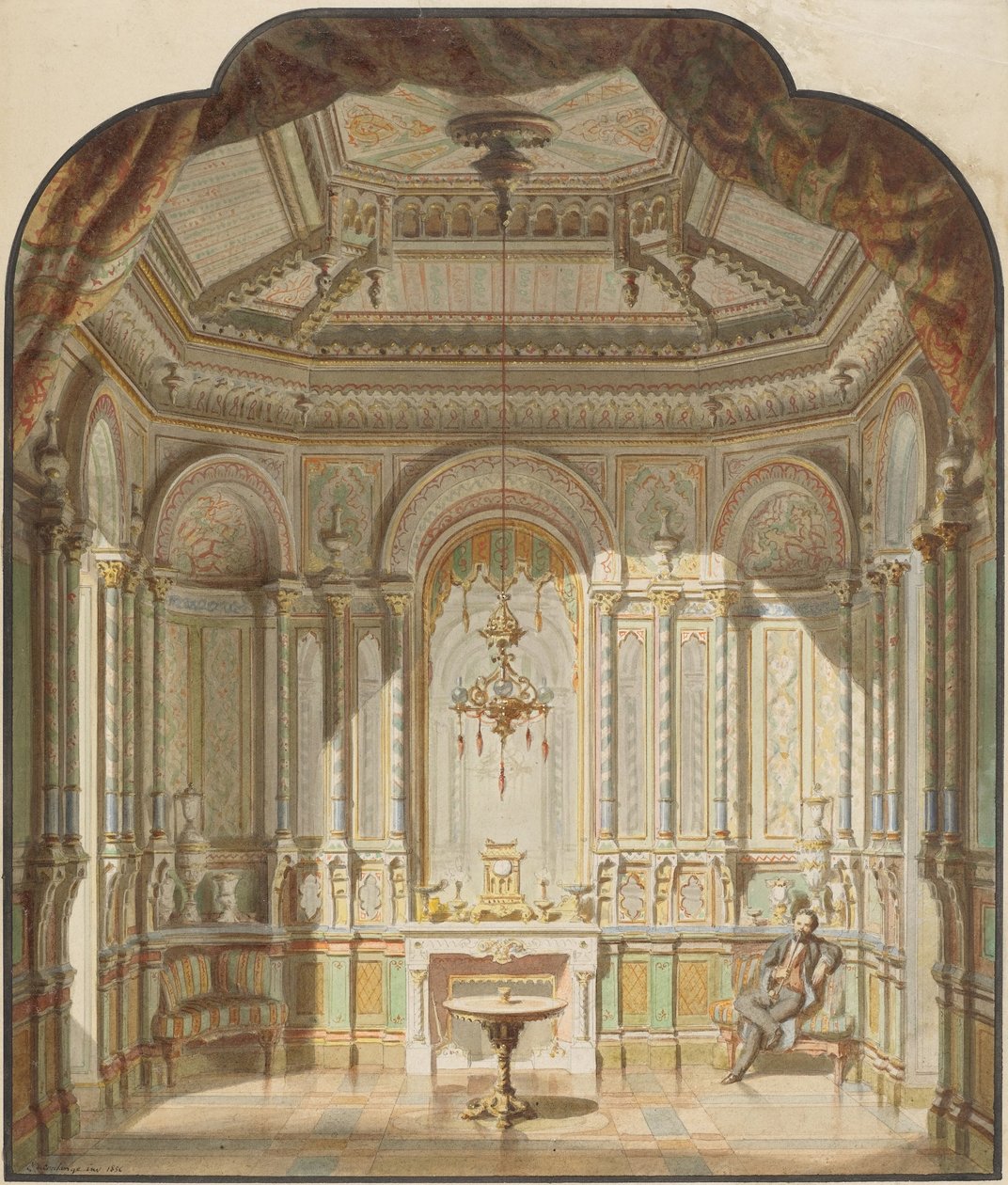 Una sala de fumar morisca de Emmanuel Coulange Lautrec