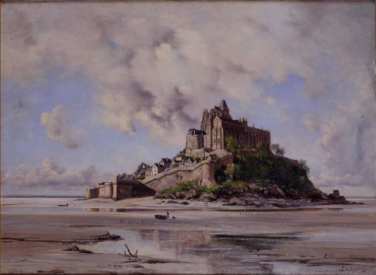 Mont Saint-Michel, lado noreste, 1881 de Emmanuel Lansyer