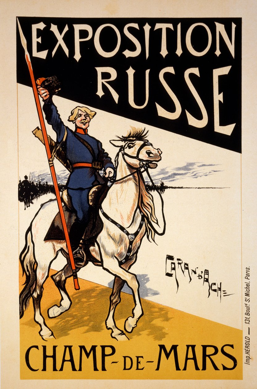Cartel para una Exposición Rusa en el Campo de Marte, París de Emmanuel Poire Caran D