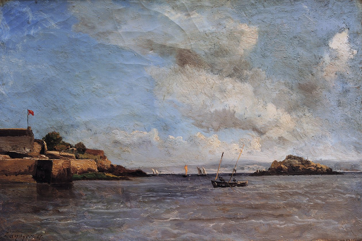 Douarnenez, marino, agosto de 1865 (óleo sobre lienzo) de Emmanuel Lansyer