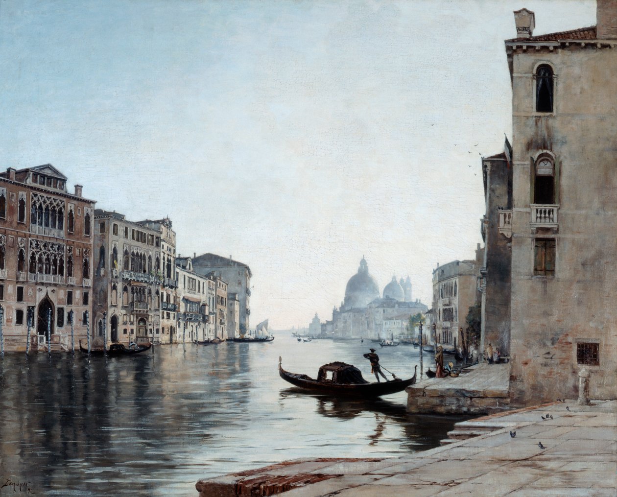 Góndola en el Gran Canal, 1892 de Emmanuel Lansyer