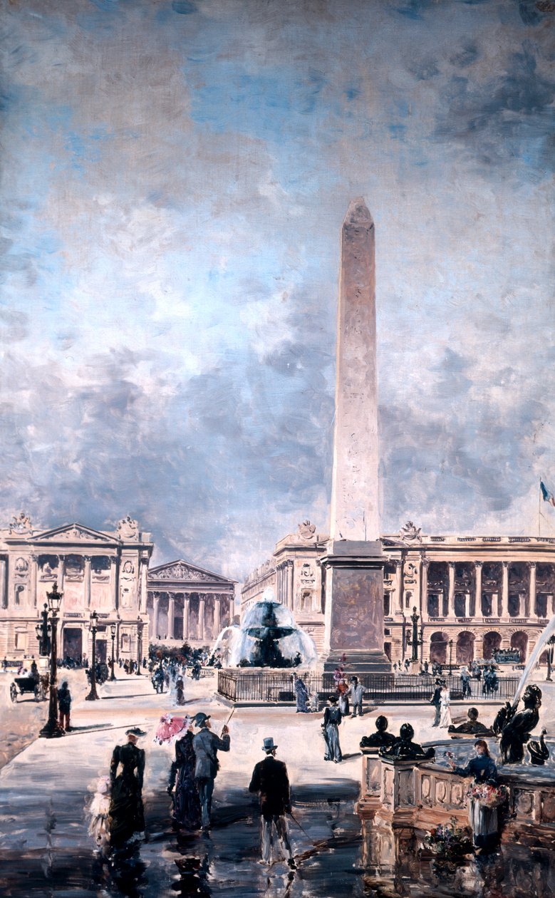 Obelisco de Luxor y la Plaza de la Concordia de Emmanuel Lansyer