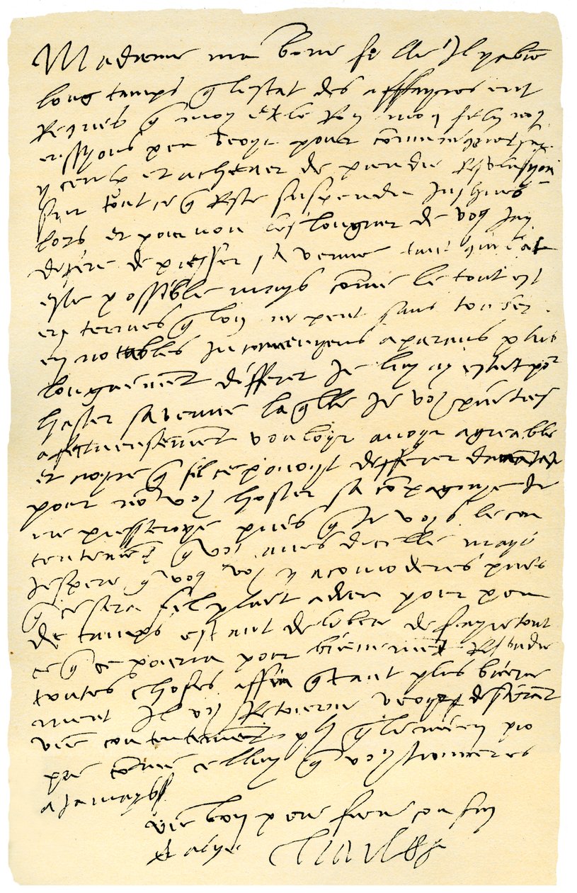 Carta del Emperador Carlos V de España a la Reina María de Inglaterra de Emperor Charles V