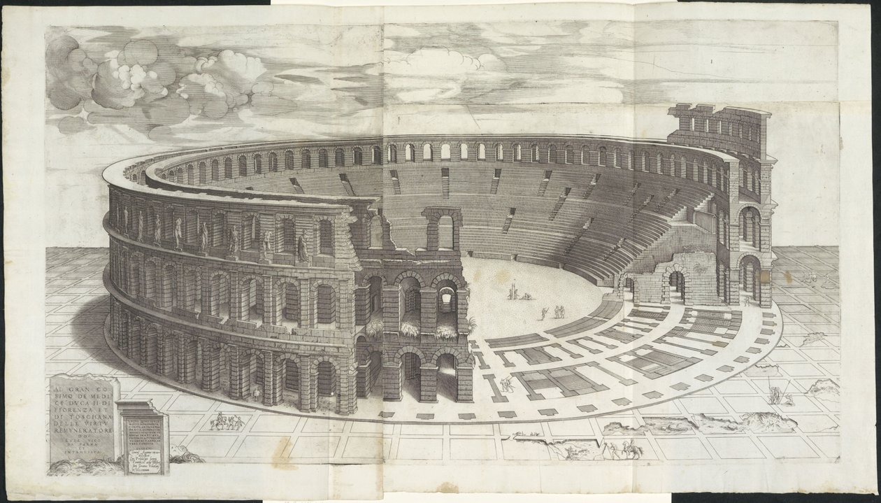 Arena de Verona Espejo de la magnificencia romana (título de la serie) de Enea Vico