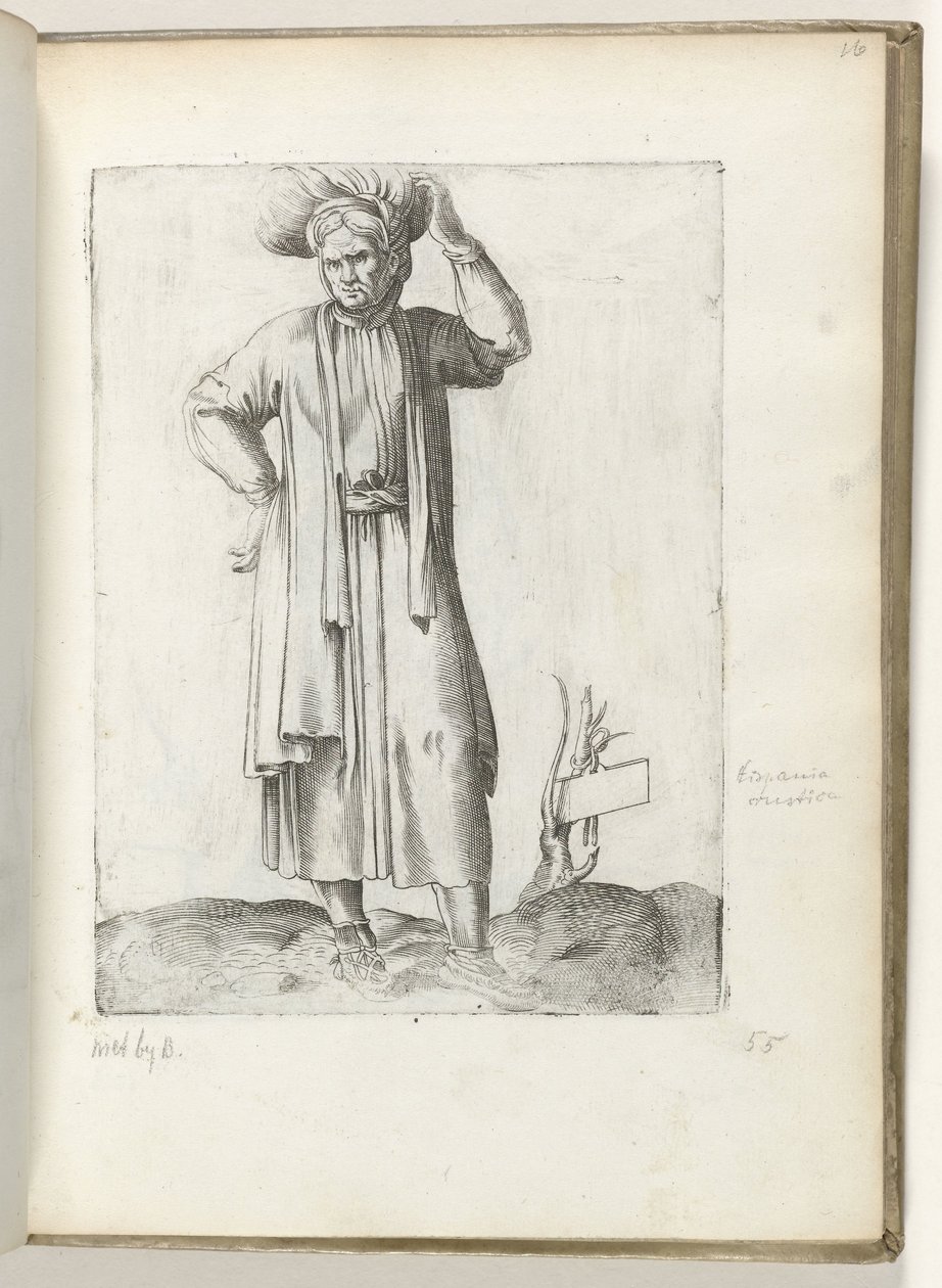 Landman español ca. 1550 La actitud de los comerciantes contemporáneos (título de la serie) de Enea Vico