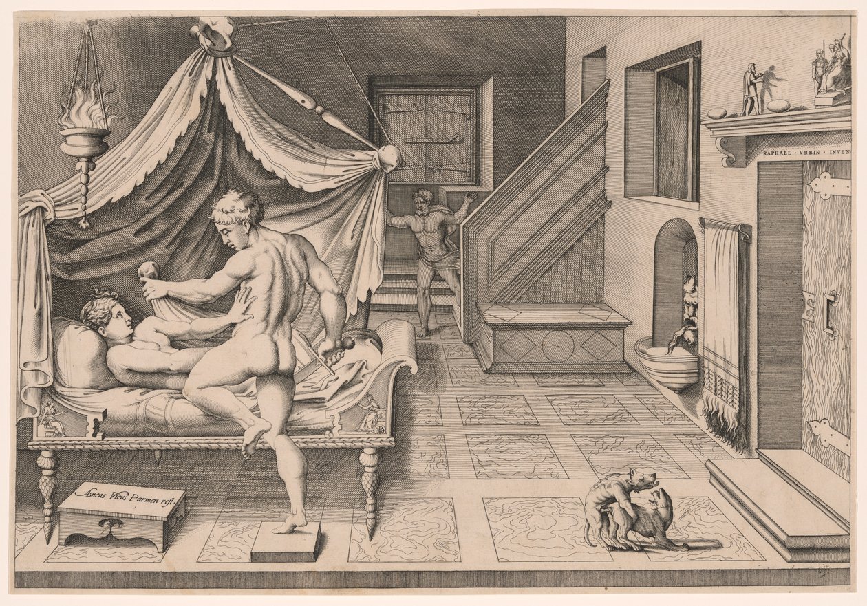Tarquino y Lucrecia de Enea Vico