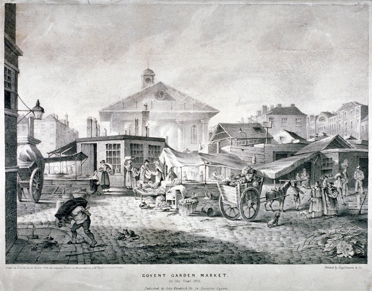 Mercado de Covent Garden, Westminster, Londres, 1815 de Engelmann and Company
