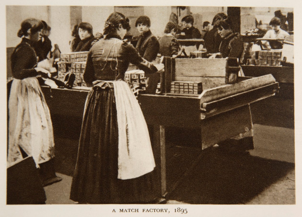 Una fábrica de fósforos, 1895, fotografía de The Times de English Photographer
