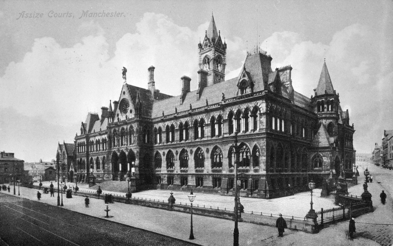 Tribunales de justicia, Manchester, c.1910 de English Photographer