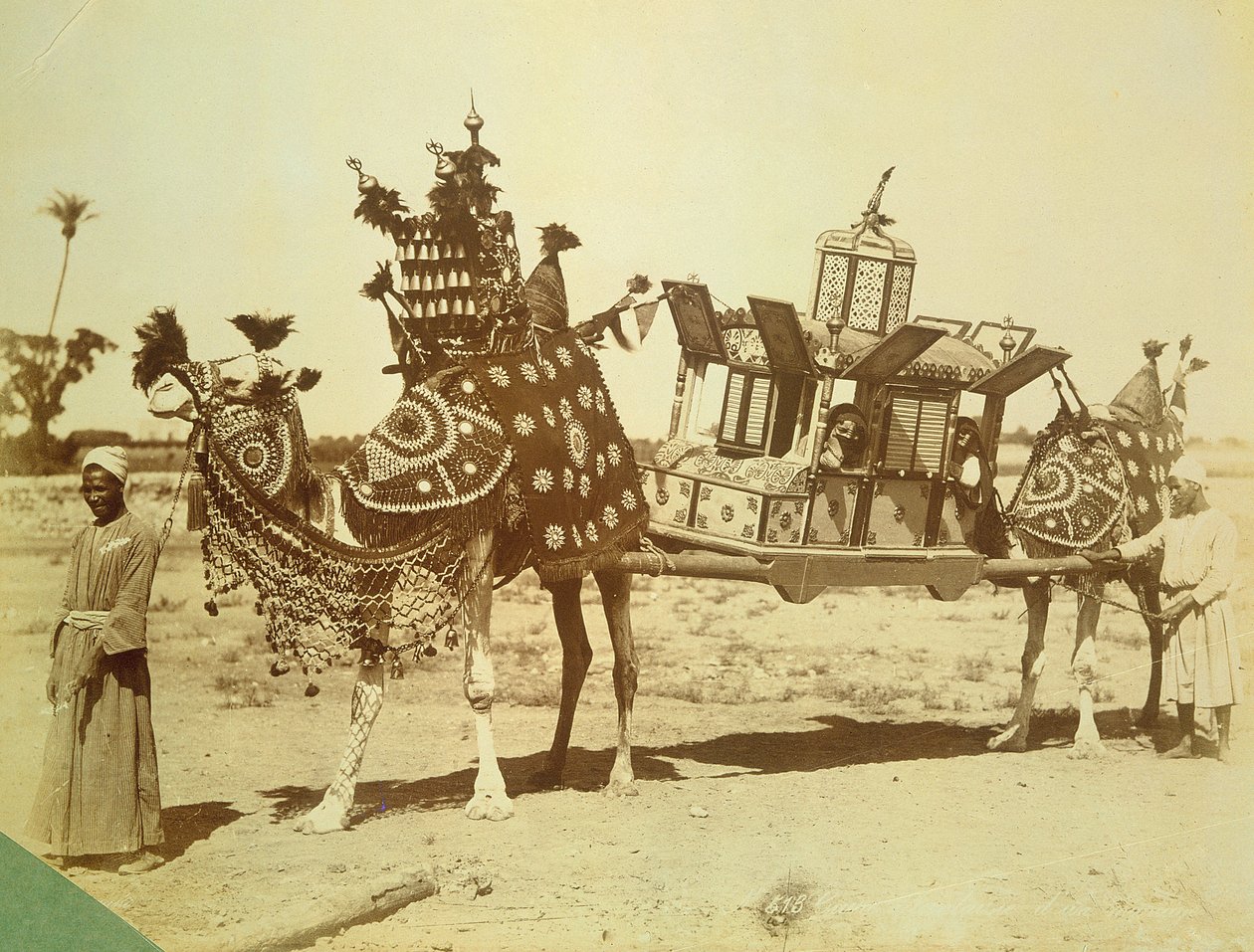 Palanquín nupcial, El Cairo, Egipto, c.1878 de English Photographer