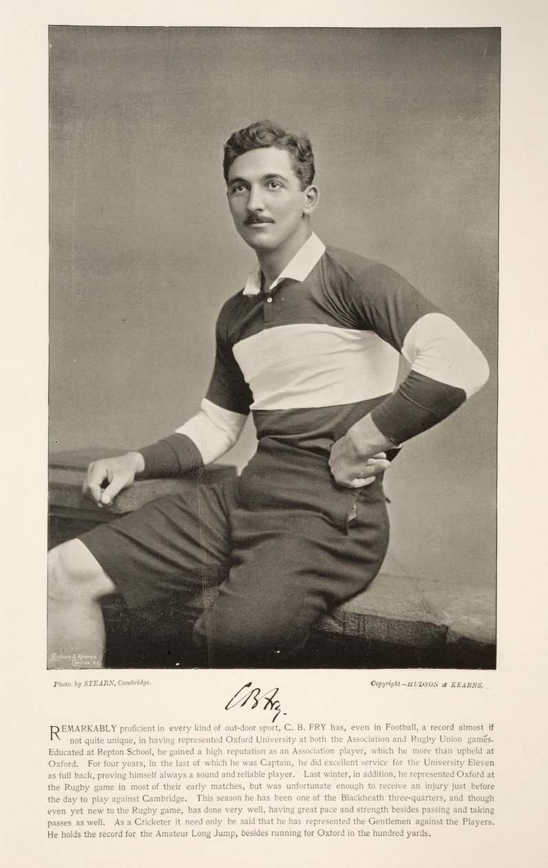 C.B. Fry, de Famosos Futbolistas, 1895 de English Photographer