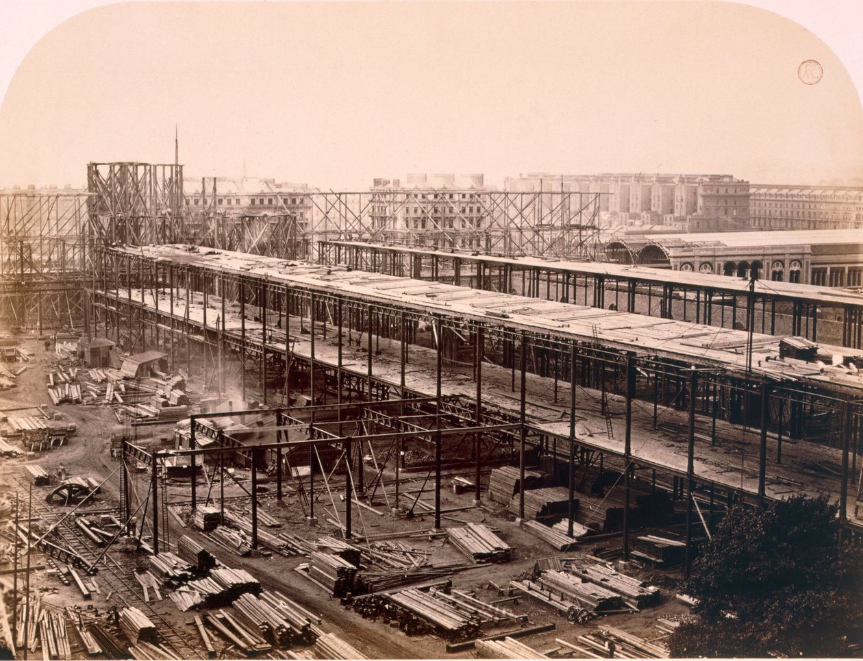 Construcción, Exposición Internacional, 1862 de English Photographer