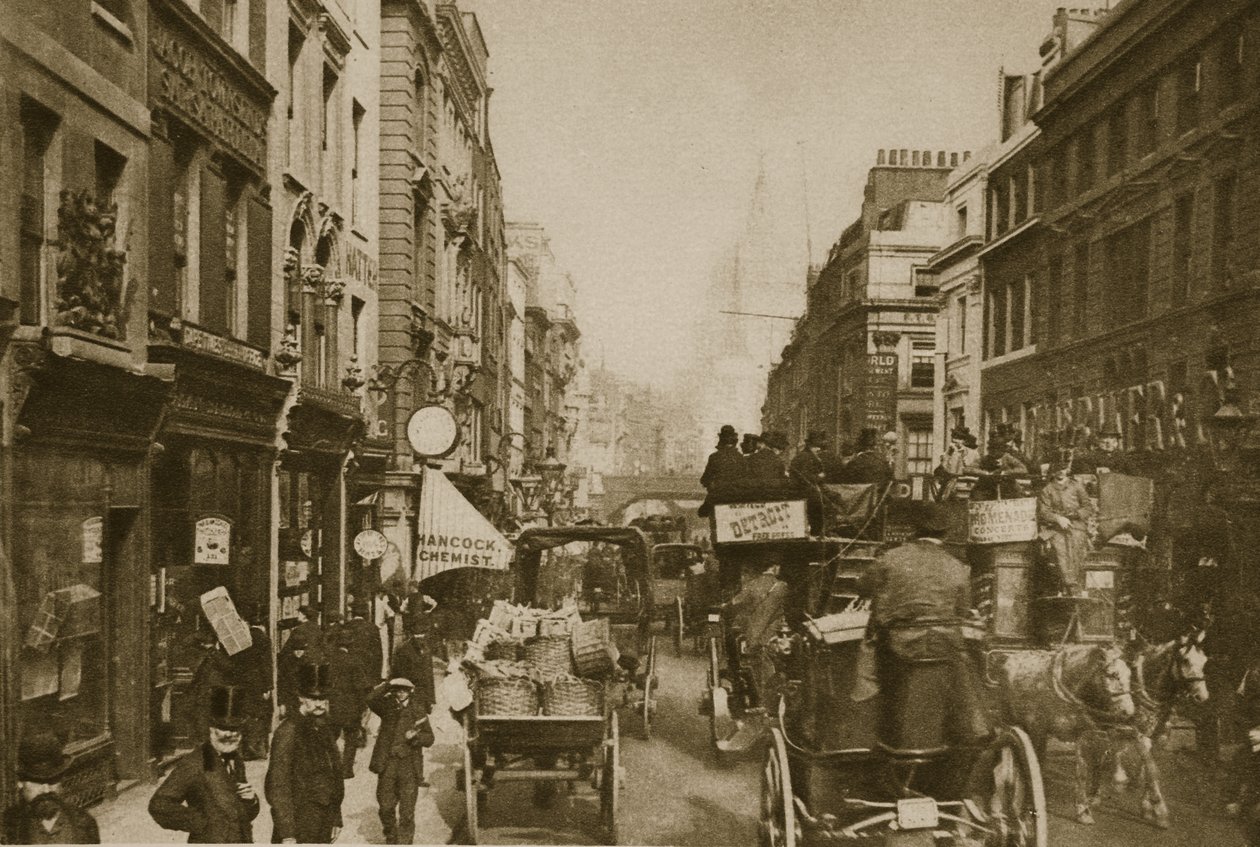 Fleet Street en 1880 de English Photographer