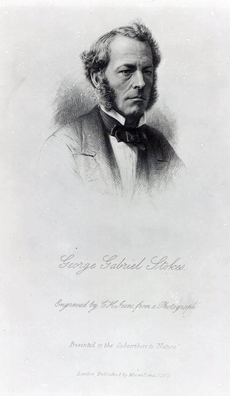 George Gabriel Stokes, grabado por C.H Jeens, 1875 de English Photographer