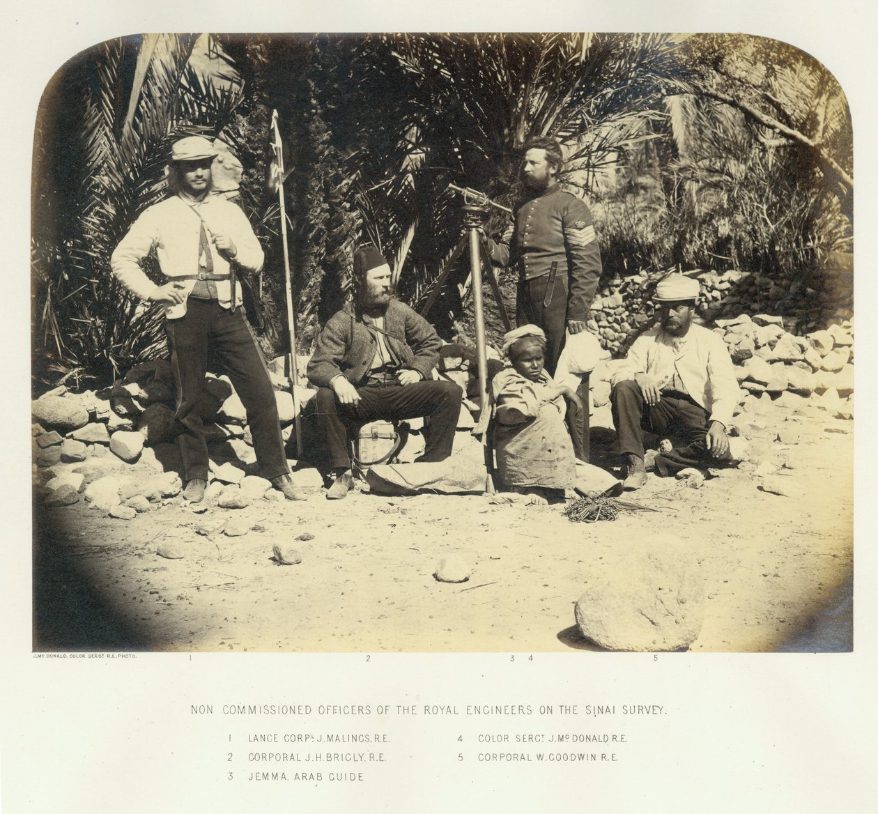 Miembros de la Expedición de Encuesta del Sinaí, 1868 de English Photographer