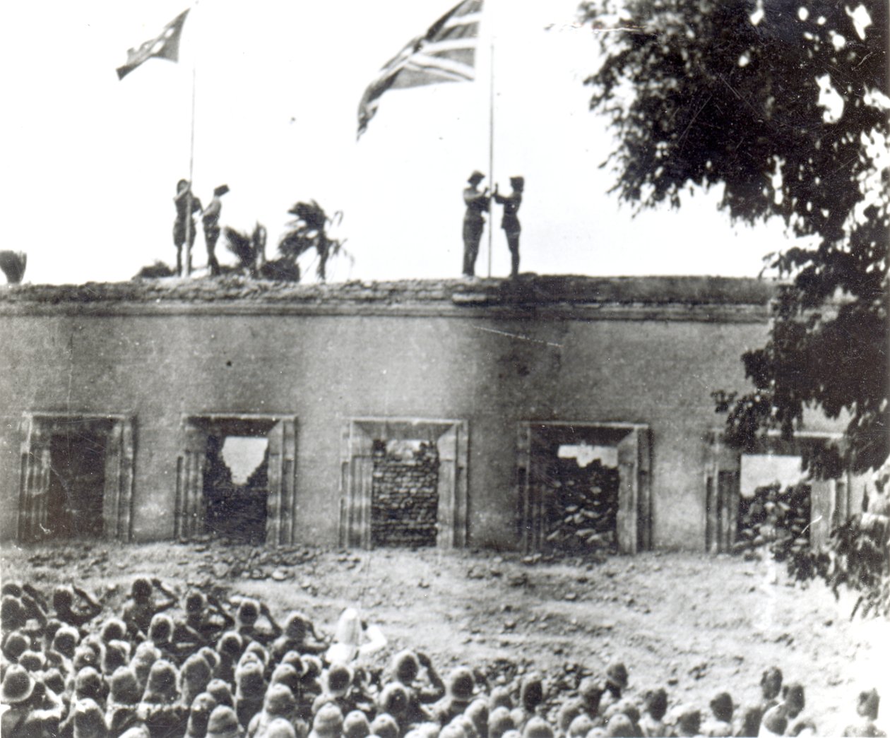 Servicio memorial para el General Charles George Gordon, Jartum, 4 de septiembre de 1898 de English Photographer