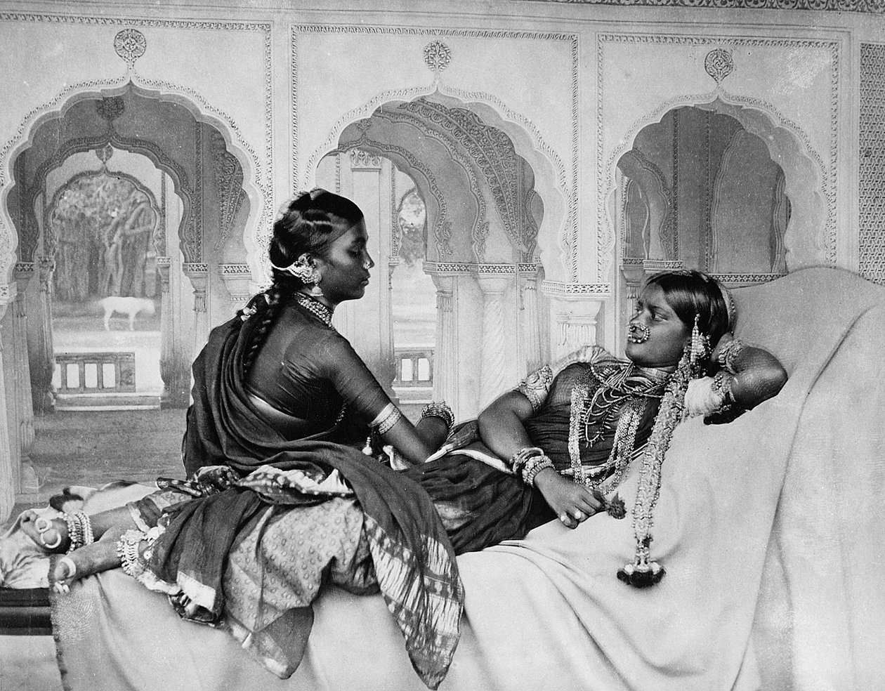 Chicas Nautch (bailarinas), 1890s de English Photographer