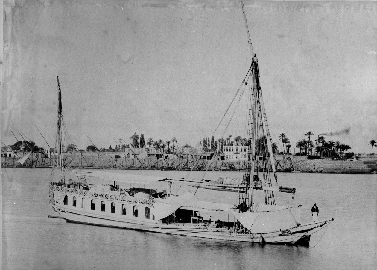 Barco del Nilo, c.1880-3 de English Photographer
